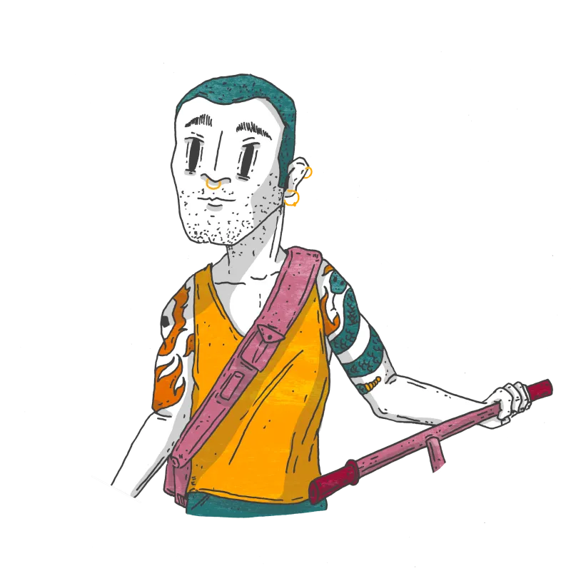 Ilustrație bărbat activ